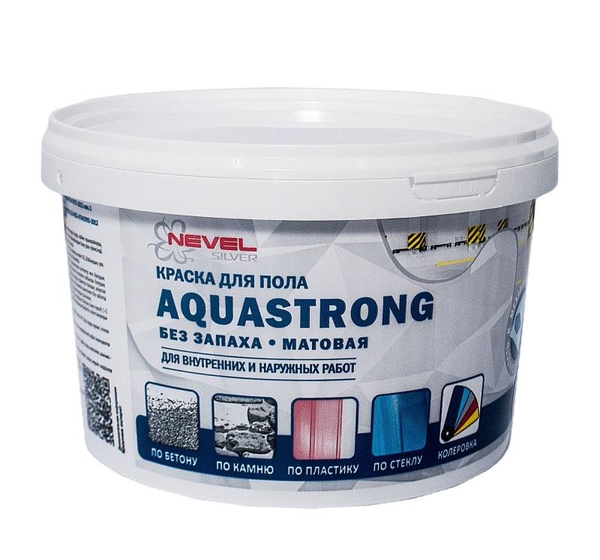 Краска для пола Aquastrong 2 кг цвет серый